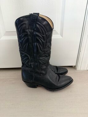 Classic Black Western Cowboy Boots